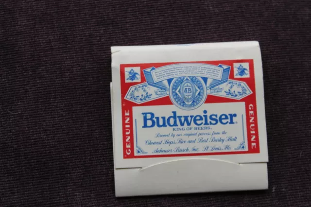 Vintage BUDWEISER Matchbook Golf Tee Set, Includes Four Tees and Ball Marker!