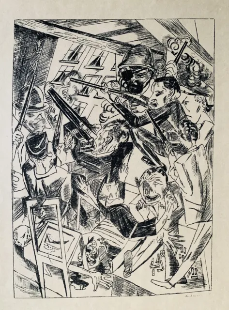 Max Beckmann „DIE LETZTEN“ Lithographie 1919