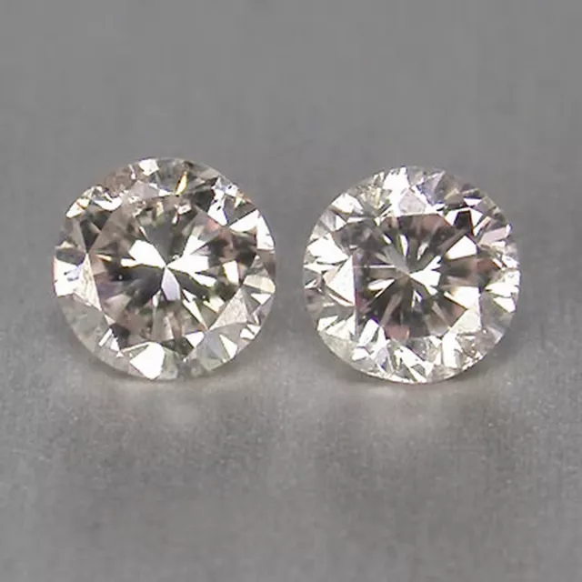 0,12Ct Brillant Runde Schnitt Weiße Lose Natürliche Diamant Paare Mit Zertifikat