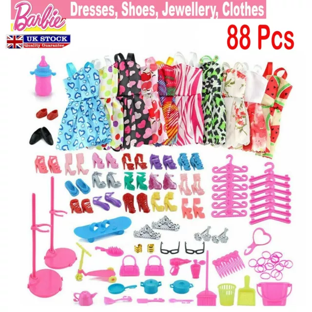 Barbie Closet INCLUDING Clothes Shoes & Accessories Girls Birthday Gift Present