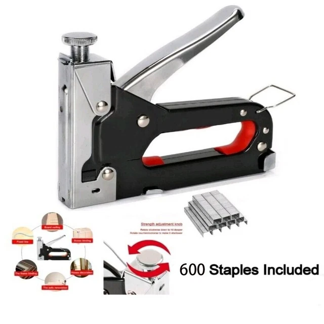 HEAVY DUTY UPHOLSTERY Stapler Powerful Manual Staple Gun Wood Craft 34