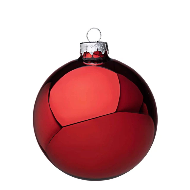 Pallina Di Natale Bizzotto Beloved Rosso 10 Cm – Vetro Soffiato A Bocca, Decoro Di Lusso Per Albero E Casa