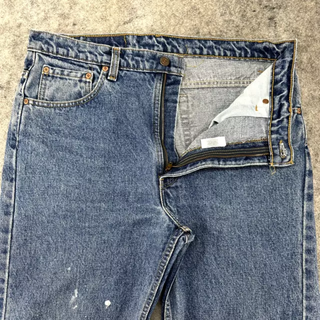 VINTAGE Levi's 505 Mens 36x30 Blue Medium Wash Relaxed Straight Leg Orange Tab