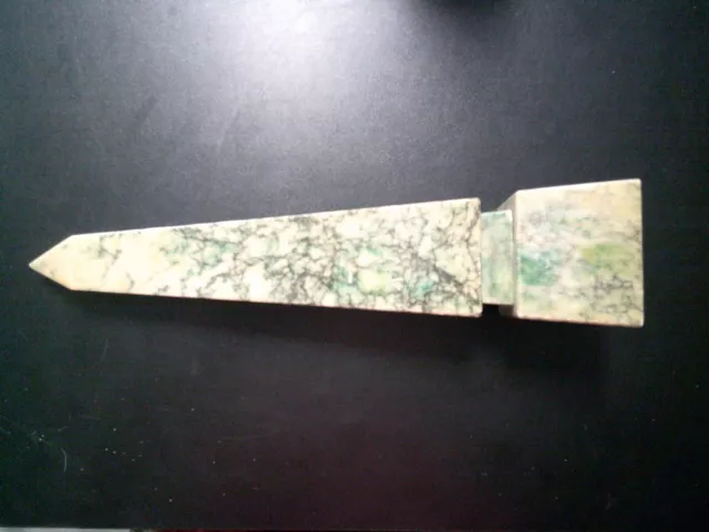 Green Malachite Healing Crystal Stone Obelisk Tower