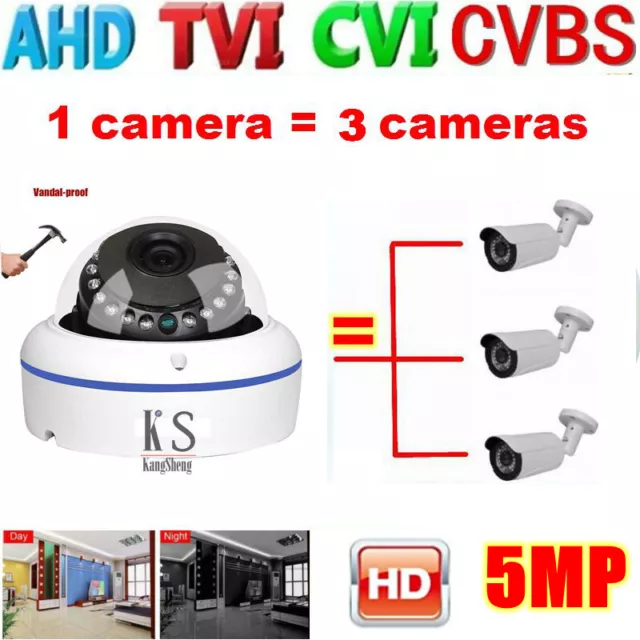 HD Fisheye Lens TVI AHD TVI HD 5MP CCTV Security Camera 180 Degree Wide Angle IR