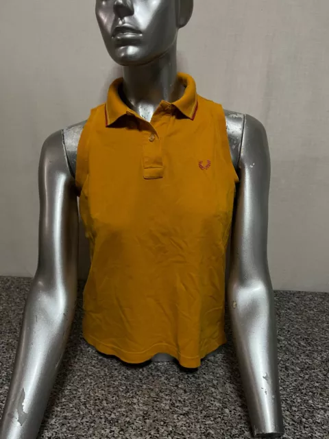 Polo Fred Perry Sweatshirt T-Shirt Donna Woman Arancione Orange Pw-405