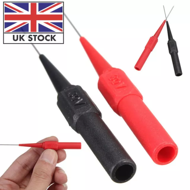 2PcsSet Insulation Piercing Needle Non-destructive Test Probes Tool RedBlack