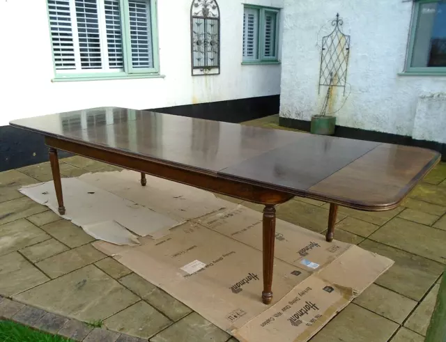 Large 10' 8" x 4' Extending Mahogany Kitchen Dining Boardroom Table Seat 14 - 16