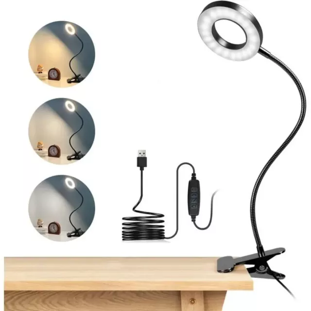 EYOCEAN 12W Lampe de Bureau, avec Pince, LED Protection des Yeux