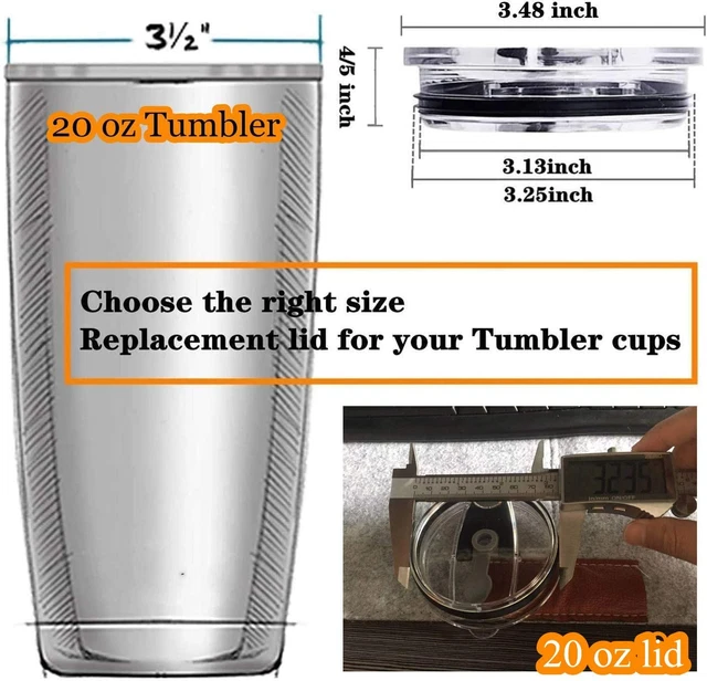2 Replacement Flip Lids for Stainless Steel Insulated Tumbler Travel Mug, Compat 3