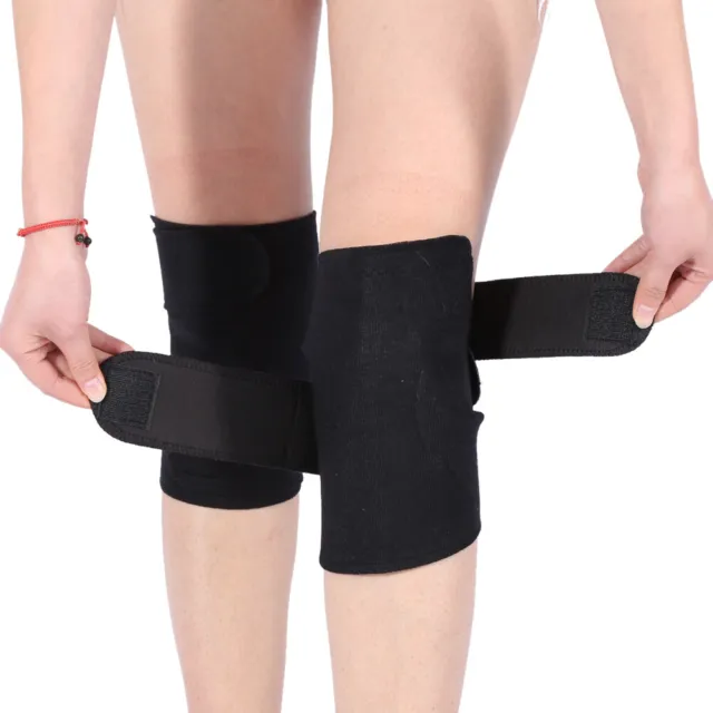 Pair Tourmaline Self Heating Magnetic Knee Support Brace Pain Relief Arthritis