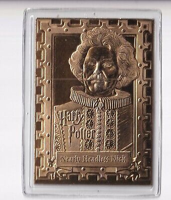 Nearly Headless Nick Harry Potter Collection Danbury Mint Sealed 22kt Gold Card