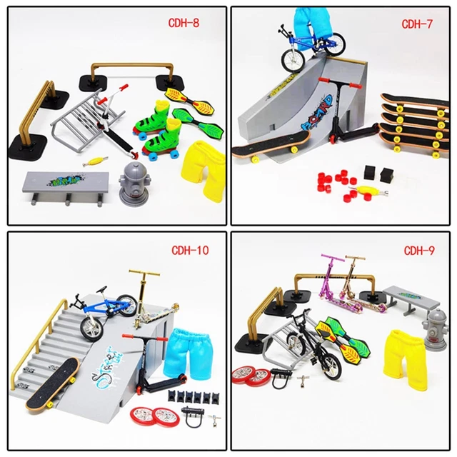 Kit De Skatepark Fingerboard 37 Pièces - Rampes, Vélos Et Planches à Doigts Avec Outils - Jouet Créatif Pour Ados Et Adultes