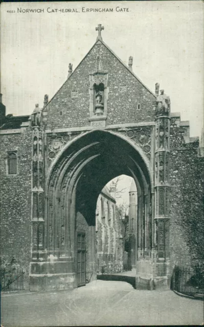 Norwich Cathedral Erpingham Gate 4681 Photochrom Grano