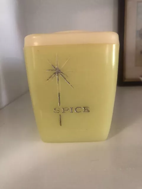 Vintage Retro Nally Harlequin Starburst “Spice” Canister From Spice Canister Set