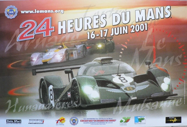 POSTER 24 HEURES DU MANS 2003 ESSAIS PREQULIFICATIFS AFFICHE ACO LE 24H