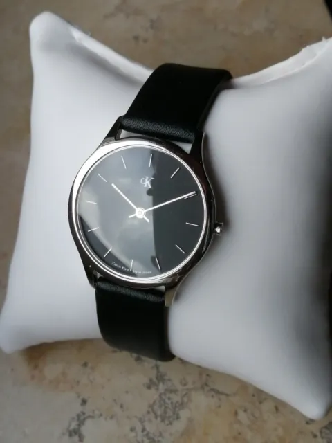 orologio CK Calvin Klein K26211 00 donna acciaio pelle nero minimal chic classic