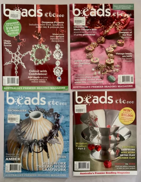 Beads Etc  Jewellery Beading Magazine Lot of 4 Magazines