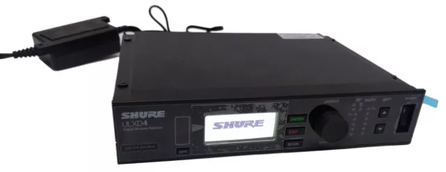 Shure ULXD4 Digital Wireless Receiver G50 Band 470-534MHz w/ AC Adapter - Tested