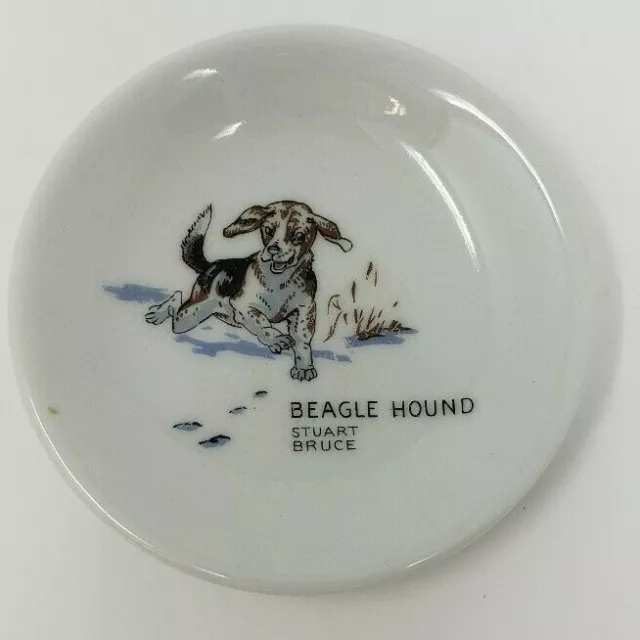 Beagle Hound Stuart Bruce Trinket Dish 3 1/4”