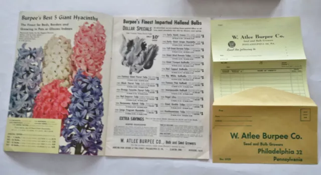 Burpees Seed Catalog Lot x 4 Bulbs Flowers 1953-55 pictorial mail order catalogs 3