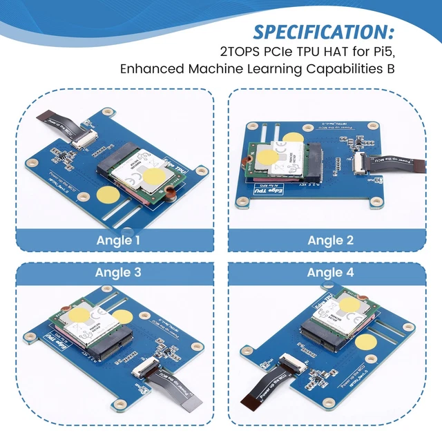 FOR 5 MPTPU AI Kit - 2TOPS PCIe TPU HAT for Pi5, Enhanced Machine ...