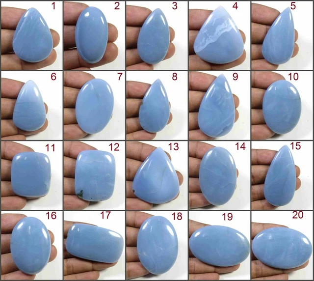 Natural Owyhee Blue Oval Cabochon Polished Mix Shape Loose Gemstone For DIY OP#A