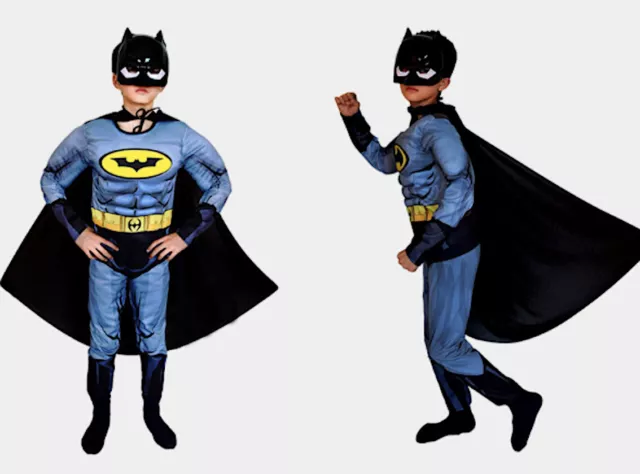 Batman Vestito Costume Carnevale Bambino Boy Cosplay Costumes Dress Up BATM001 2