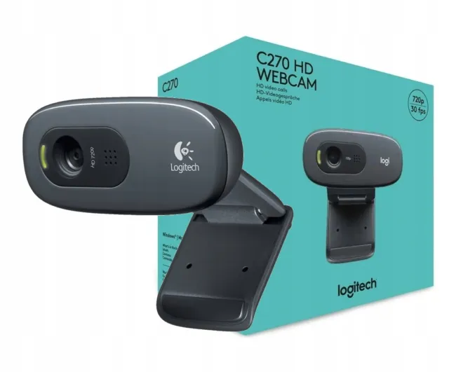 ✅✅✅ Logitech C270 HD - Webcam USB Hi-Speed Video Stream pour Windows/Mac 3MP ✅ 2