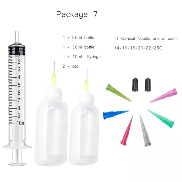 Henna Tattoo Applicator Squeeze Plastic Drawing Bottle Detailing Nozzle Set