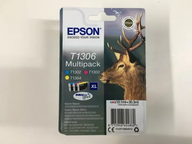 original Multipack T1306 Epson T1302 T1303 T1304 Hirsch OVP ( 12/2022 ) Rechnung