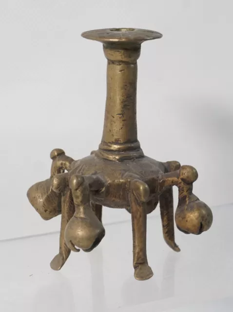 Rarität antike orientalische Öllampe Lampe auf 4 Füßen Metall Sammlungsauflösung 2