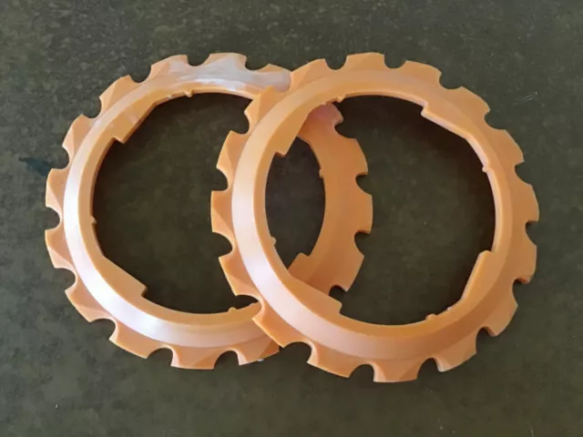 2 Lustran B1 Orange Plastic Planter Seed Plate