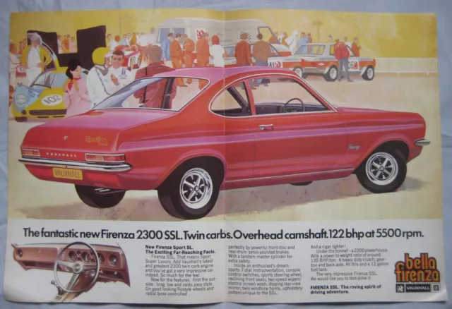 1972 Vauxhall Firenza 2300 SSL Original advert No.2