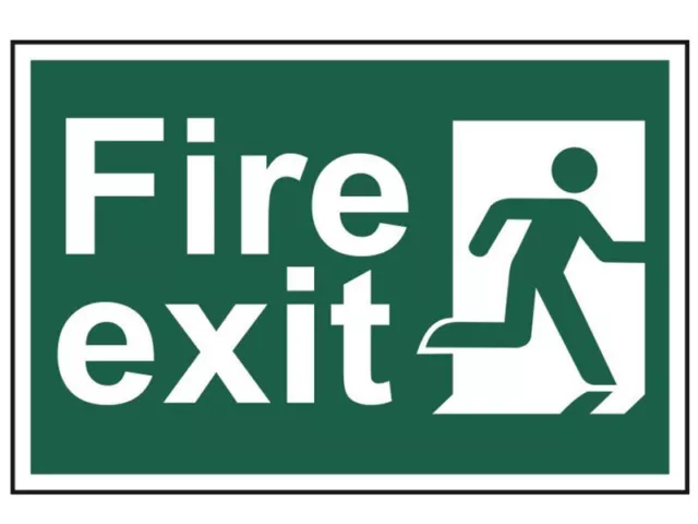 Scan - Fire Exit Man Running Right - PVC 300 x 200mm
