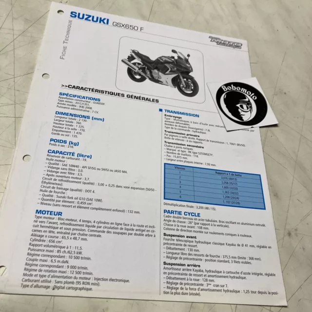 Suzuki GSx650F K8 2008 Gsxf 650 Scheda Tecnica Motocicletta Sospensione