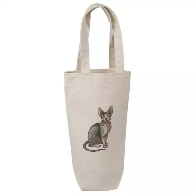 'Sphynx Cat' Cotton Wine Bottle Gift / Travel Bag (BL00024994)