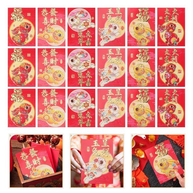 60 Pcs Rote Umschläge Für Das Frühlings Fest Papier Neujahr Hong Bao