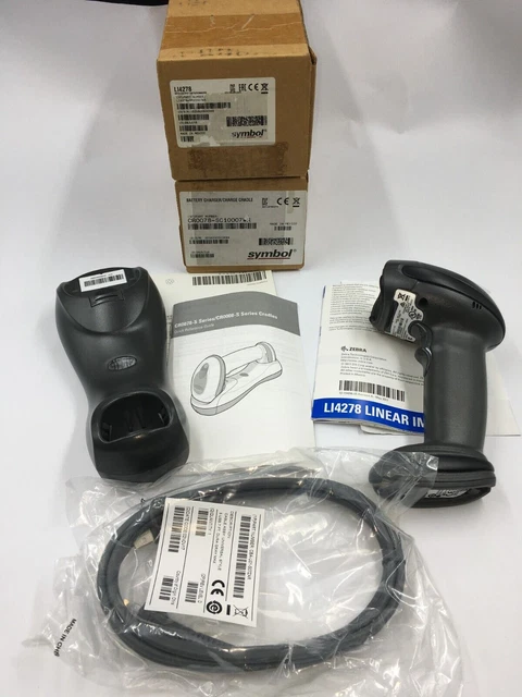 Symbol LI4278 Wireless Bluetooth Barcode Scanner w/ Accerssories