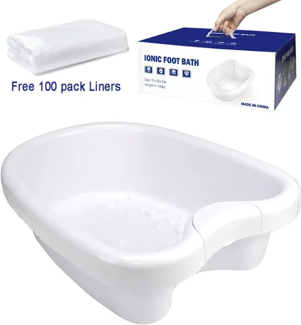 100 pack Disposable Liners With Foot Tub Bath Basin for Pedicure Ionic Detox SPA