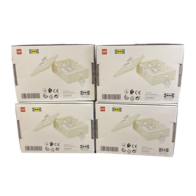 NEW LEGO + IKEA BYGGLEK LEGO Boxes with Lids Bulk Lot Of FOUR Boxes