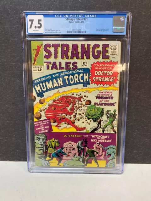 Strange Tales #121 CGC 7.5 FN/VF Dr. Strange vs MORDO & ORIGIN PLANT-MAN 1964