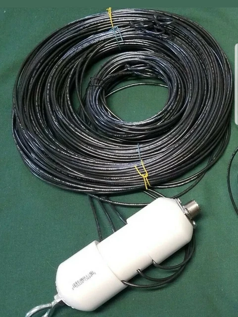 40, 20 & 15 Meter- Fan Dipole- Half-Wave Ham Radio Antenna w/internal 1 ...