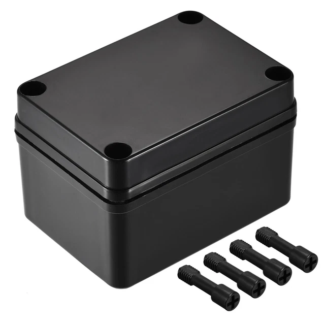 Waterproof socket ABS for electrical project black 110x80x70 mm
