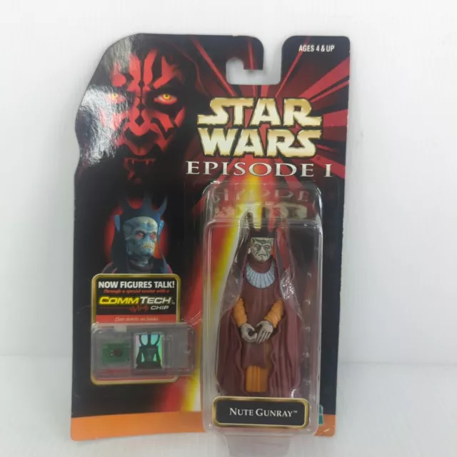 1998 Hasbro Star Wars Episode 1 Nute Gunray - CommTech Chip - Action Figure