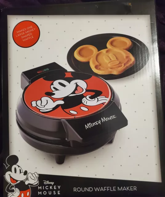 Disney Mickey Mouse Round Waffle Maker, 7" Ceramic Non-Stick