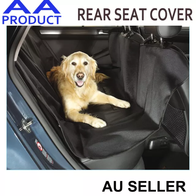 Waterproof Car Rear Back Seat Cover Protector Hammock Mat for Pet Dog Black