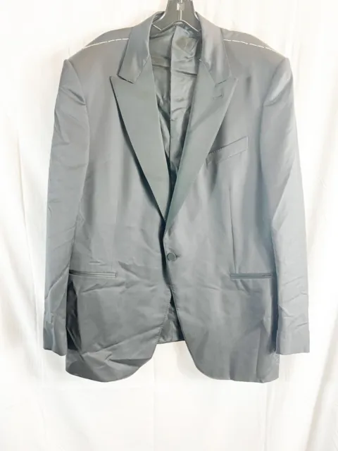 ZEGNA Black mens elegant tuxedo sigle button jacket ONLY size 7-60R $3395