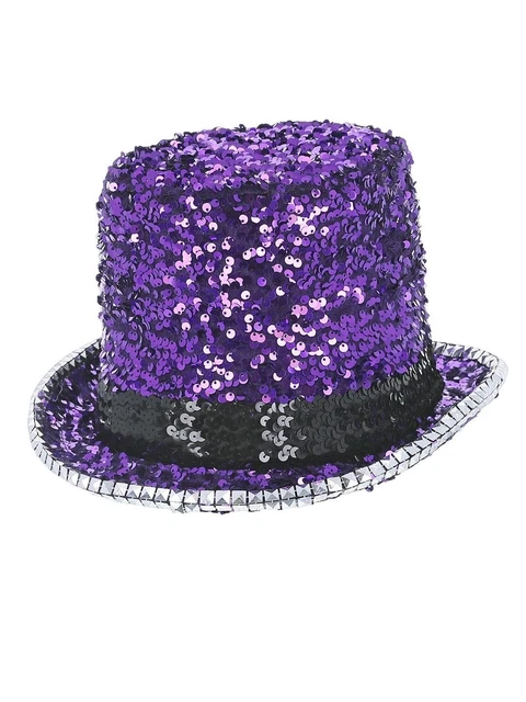 Fever Deluxe Felt and Sequin Top Hat Green Adult main image 1