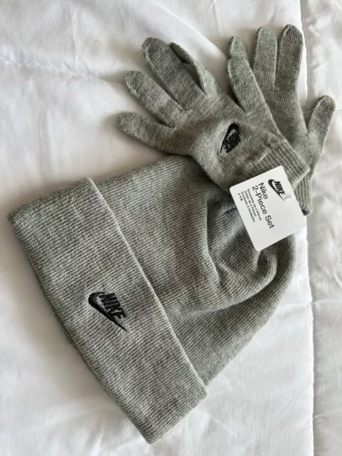 Brand New Big Kids Youth Nike Futura Beanie Gloves Set Sz 8-20